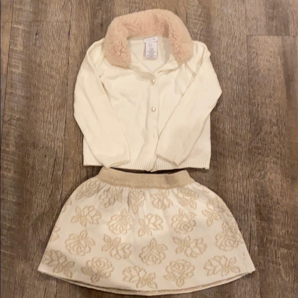 Winter sweater skirt combo